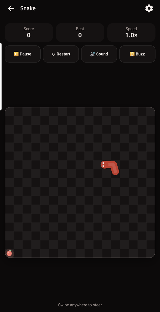 Snake, one of the two games included with Foundry.